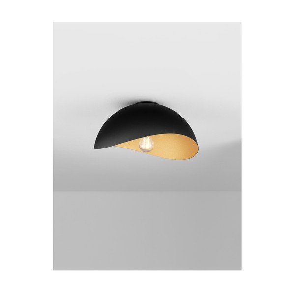 Матово черно/ в златист цвят метално осветително тяло за таван Opsi – Nova Luce-image-3