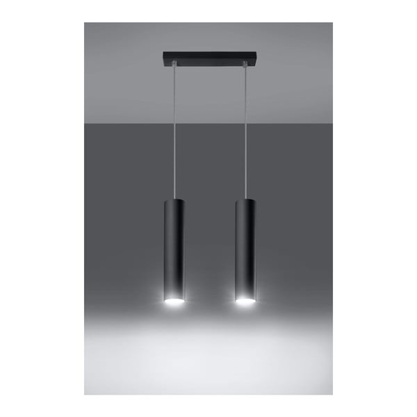 Черно метално висящо осветително тяло Castro – Sollux-image-1