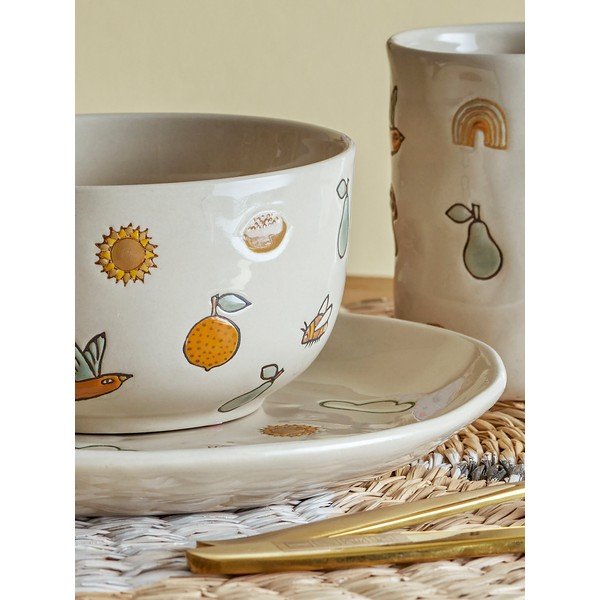 Глинен детски комплект за хранене 3 бр. Agnes – Bloomingville Mini-image-2