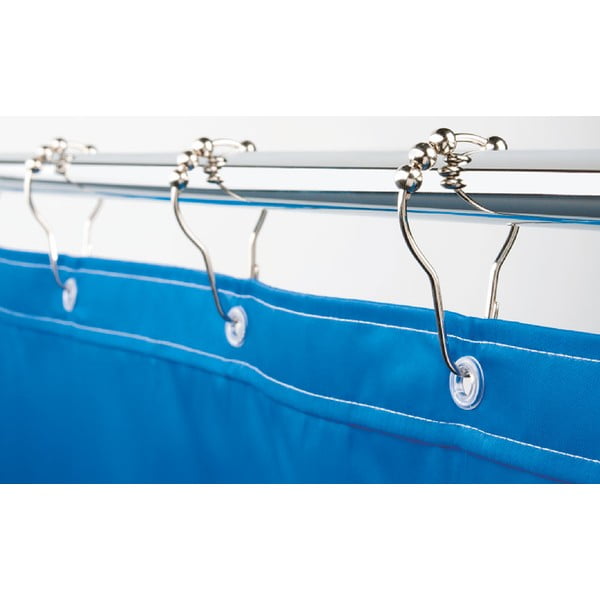 Кукички за душ завеса в комплект от 12 бр. в блестящо сребрист цвят 3,5 cm Anello – Spirella-image-1