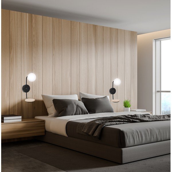 Черна стенна лампа Ponio - Candellux Lighting-image-1