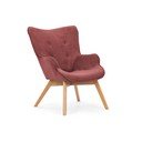 Червено кресло от рипсено кадифе Niko – Ropez