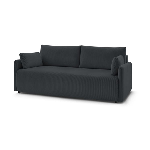 Тъмносив разтегателен диван от рипсено кадифе 211 cm Marcel – Bobochic Paris-image-3