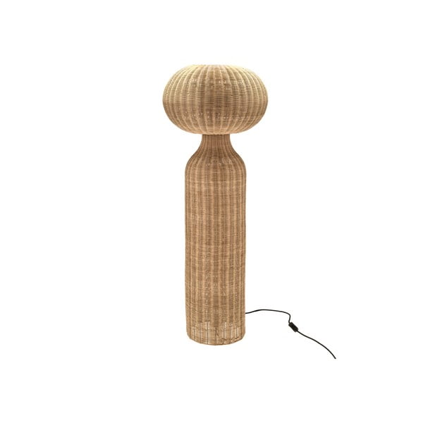 Подова лампа естествена с ратанов абажур (височина 130 cm) Vinka – Villa Collection