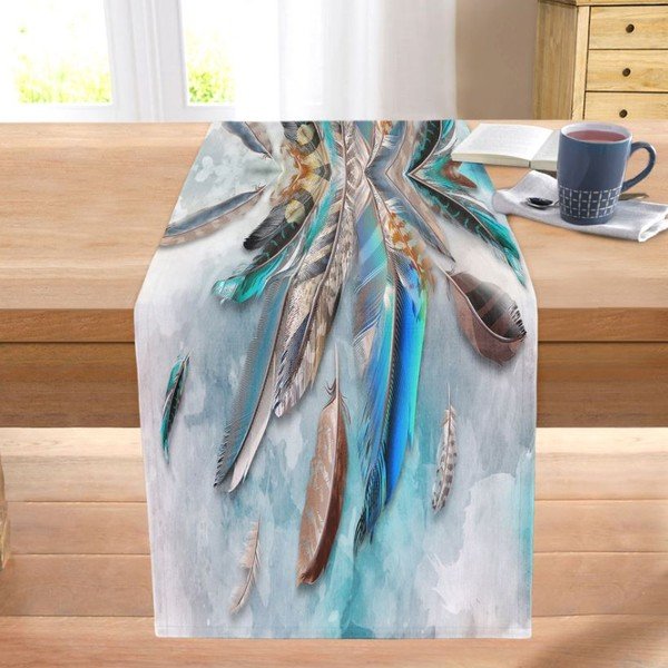 Покривка 40x130 cm Blue Feather – Mila Home-image-2