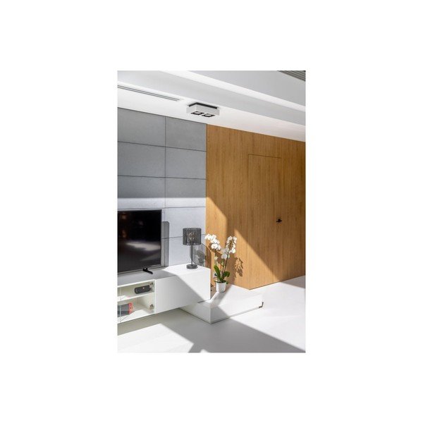 Бяло осветително тяло за таван с метален абажур 34x18,5 cm Loid – GTV-image-4