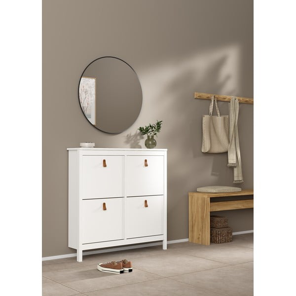 Бяла накланяща се стойка за обувки Madrid – Tvilum-image-1