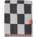 Антрацитна/бежова кърпа от органичен памук от тери 50x90 cm Retro – Mette Ditmer Denmark