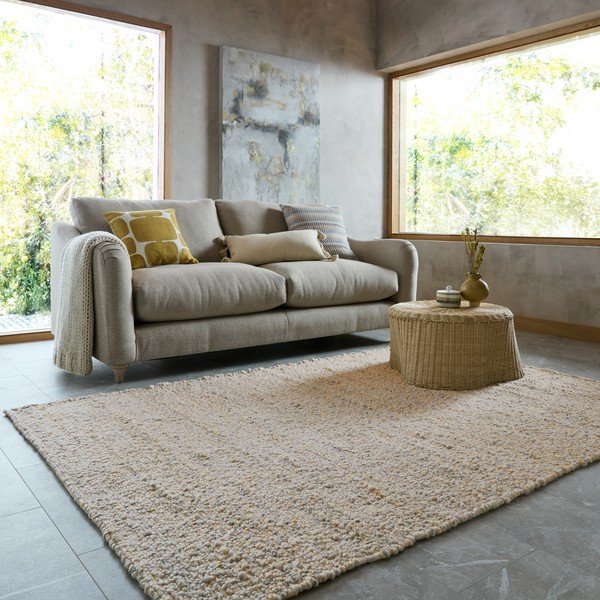 Жълт/светлосив ръчно изработен килим 120x170 cm Finley – Flair Rugs-image-1