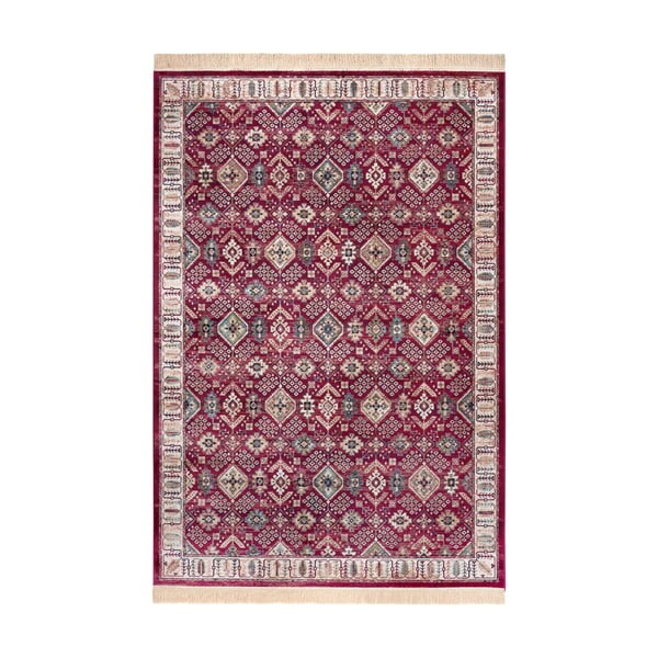 Червен килим с памучна смес , 195 x 300 cm Naveh - Nouristan