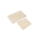 Кремави килими за баня в комплект 2 бр. 50x80 cm Kareli – Foutastic