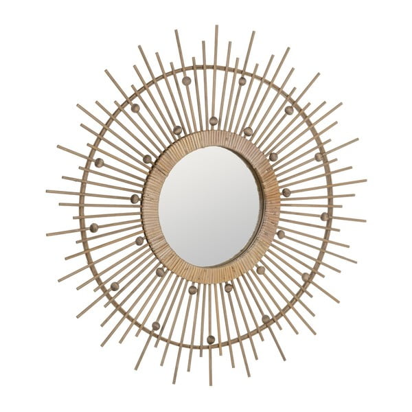 Стенно огледало бамбуково ø 70 cm Sol – Ixia-image-4
