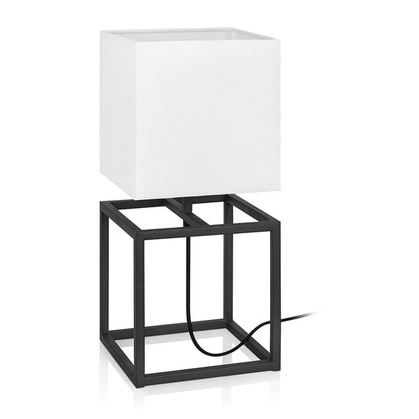 Черно-бяла настолна лампа , 20 x 20 cm Cube - Markslöjd