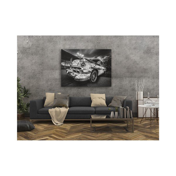 Картина на платно Сребърен стар автомобил, 85 x 113 cm - Styler-image-1