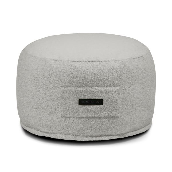 Светлосива табуретка от букле Om 60 – SLOWDOWN