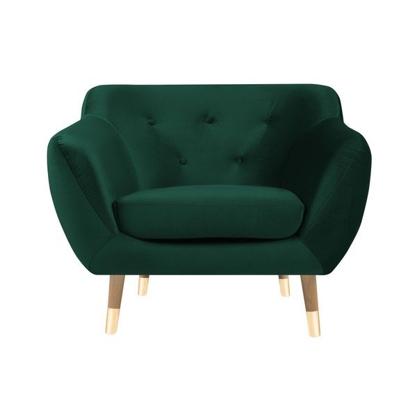 Tmavě zelené křeslo Mazzini Sofas Amelie