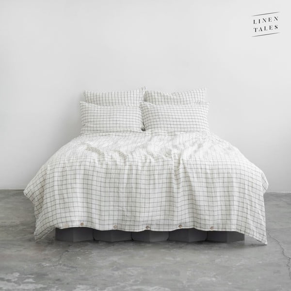 Бяло ленено спално бельо 220x140 cm - Linen Tales
