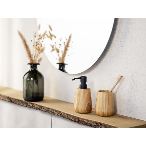 Бамбукова чаша за четка за зъби в естествен цвят Maru - Wenko-image-1