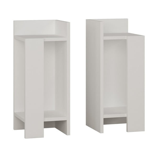 Комплект от 2 бели нощни шкафчета Elos - Decortie