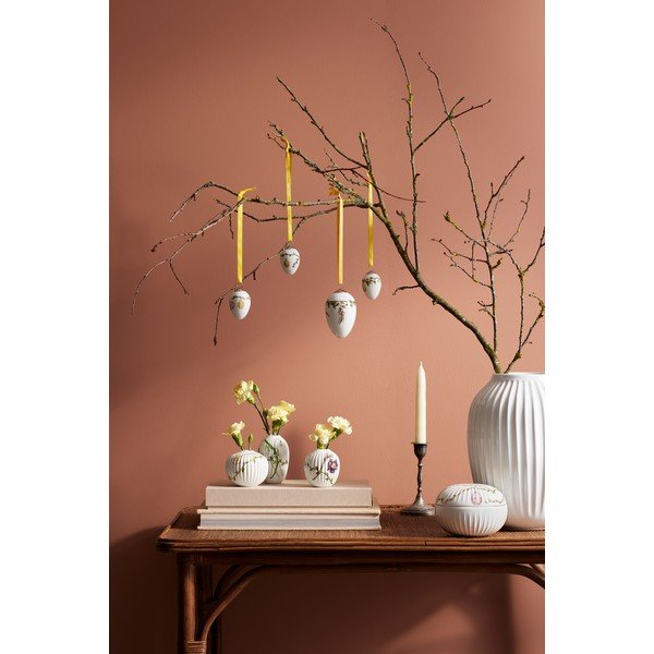 Комплект от 3 миниатюрни порцеланови вазички Spring Hammershøi - Kähler Design-image-2