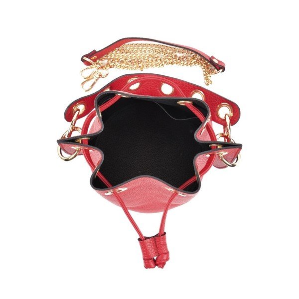 Червена кожена чанта Rissio - Roberta M-image-2