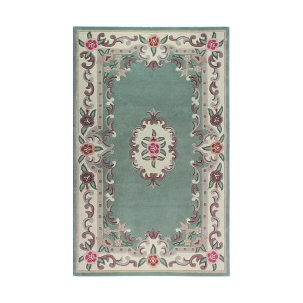 Зелен вълнен килим , 120 x 180 cm Aubusson - Flair Rugs