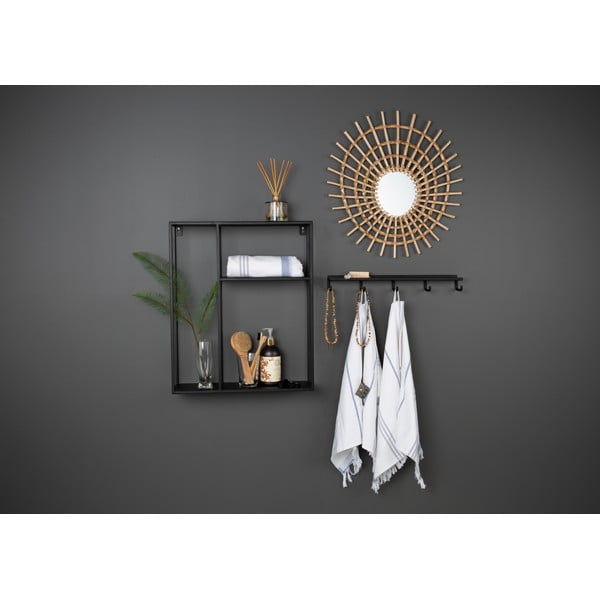 Черна желязна етажерка Thomas, 50 x 60 cm Joy - Canett-image-1