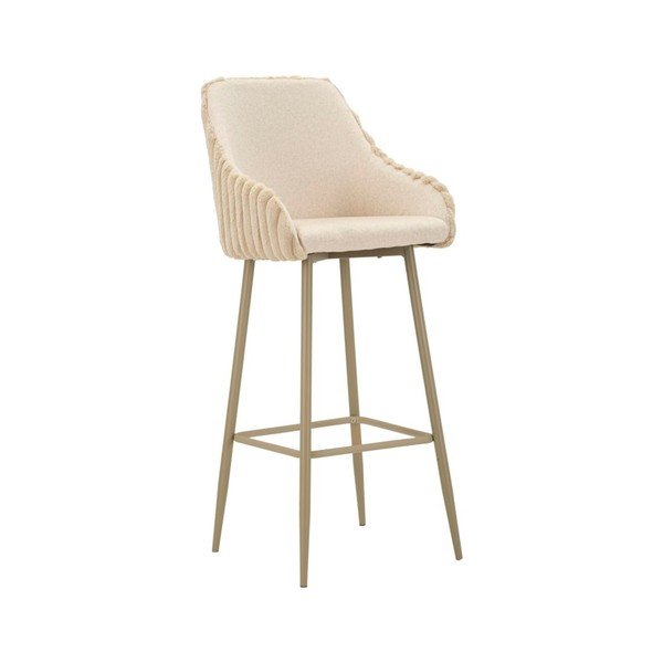 Кремави тапицирани бар столове в комплект с подлакътници 2 бр. (височина на седалката 78 cm) Alaska – Mauro Ferretti