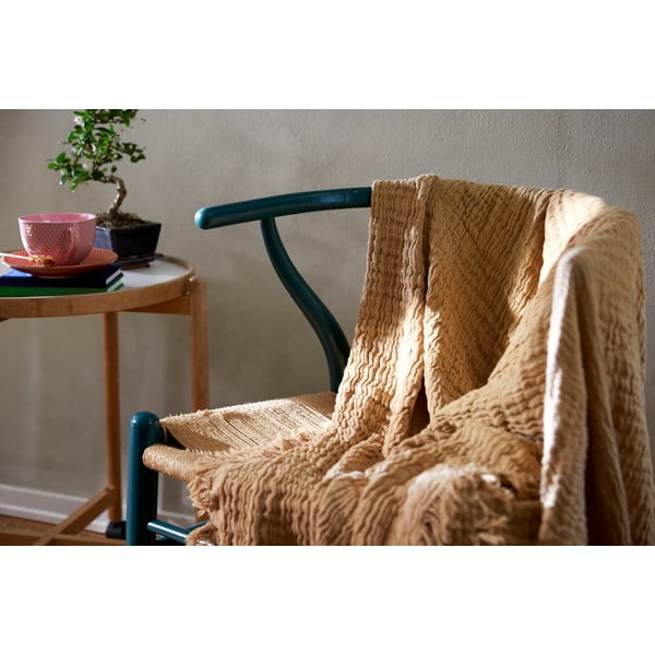 Бежова покривка за двойно легло 240x260 cm Reloved - JUNA-image-3