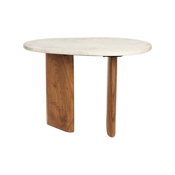 Странична масичка с мраморна плоча 37x56 cm Tanda – White Label