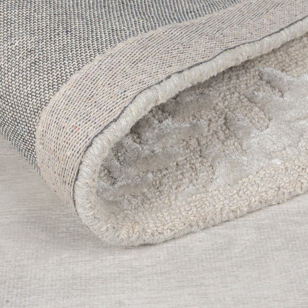 Сиво-бежов ръчно изработен килим със смес от вълна 160x230 cm Sloane – Flair Rugs-image-3