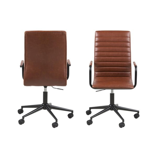 Кафяв офис стол Winslow - Actona-image-3