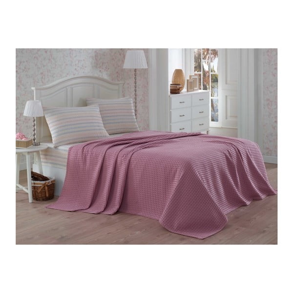 Комплект памучна покривка за двойно легло с чаршаф и калъфки за възглавници Rosso, 200 x 230 cm - Mijolnir