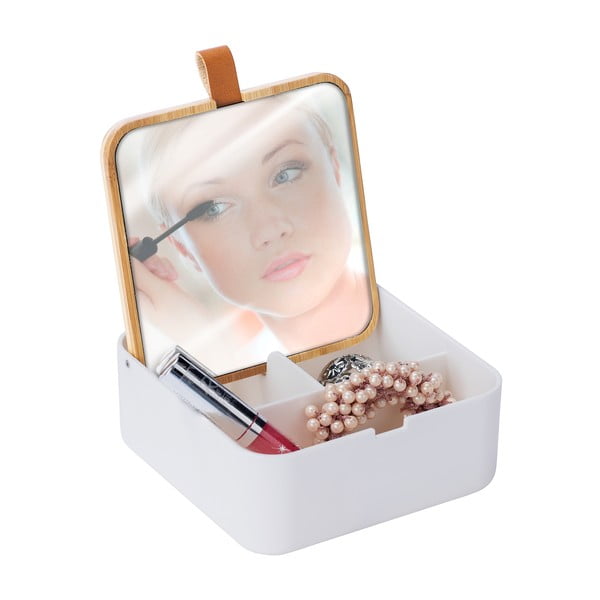 Бял органайзер с огледало Bovisa - Wenko-image-3