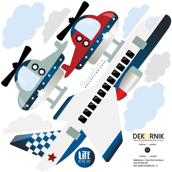 Комплект стикери за стена Life in the Sky - Dekornik-image-4