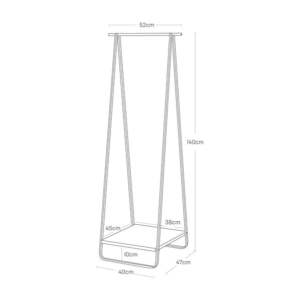 Бял метален стелаж за дрехи Кула - YAMAZAKI-image-4