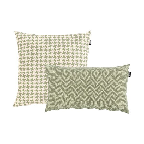 Зелена и бяла външна възглавница , 50 x 50 cm Poule - Hartman-image-3