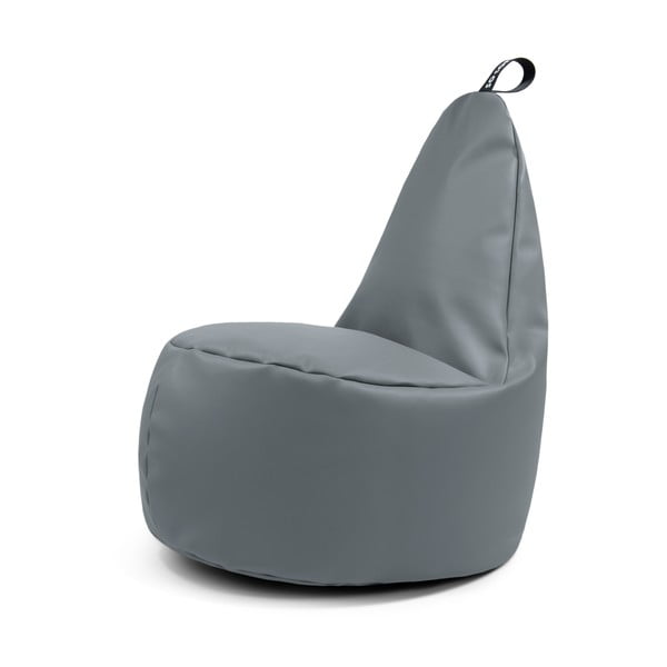 Сив пуф от изкуствена кожа Lull XL – So Soft?