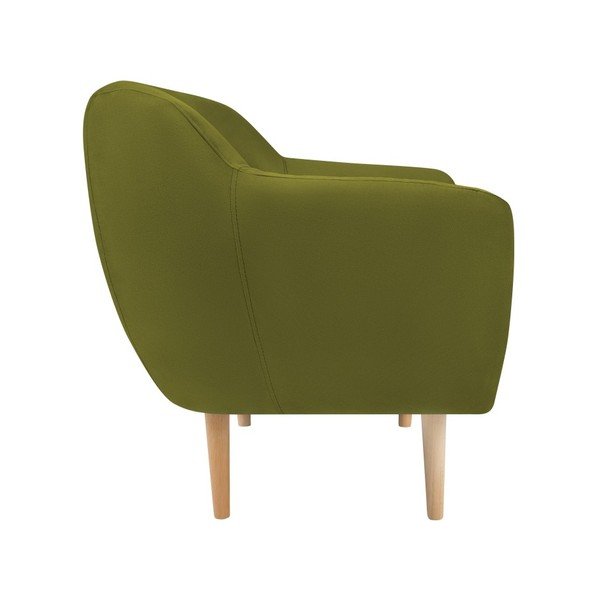 Кресло от зелено кадифе Sardaigne - Mazzini Sofas-image-3