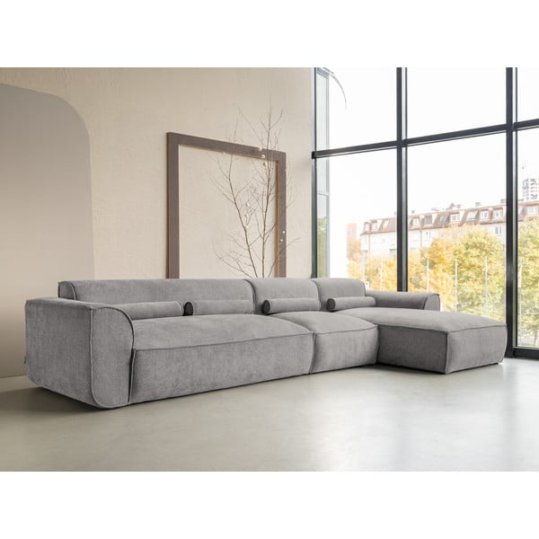 Светлосив ъглов диван (десен ъгъл) Flex Felix – Miuform-image-3