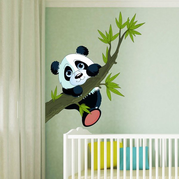 Стикер за стена Panda On Branches - Ambiance-image-2