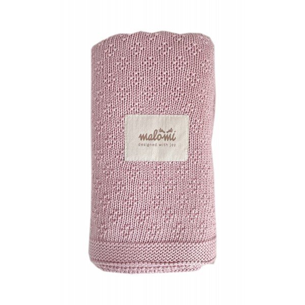 Розово бамбуково бебешко одеяло 80x100 cm - Malomi Kids-image-1