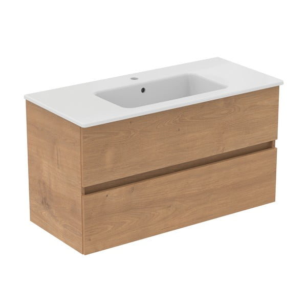 Стенен шкаф за мивка от декор от дъб в естествен цвят  100x55 cm Eurovit+ – Ideal Standard-image-3