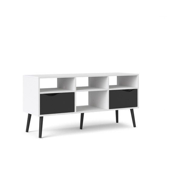 Черно-бяла маса за телевизор , 117 x 57 cm Oslo - Tvilum-image-3