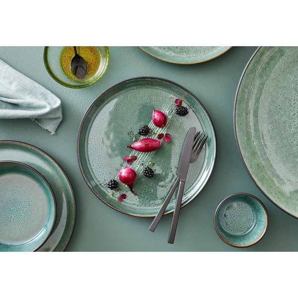 Зелена/черна глинена чиния ø 27 cm Gastro Green/Black – Bitz-image-1