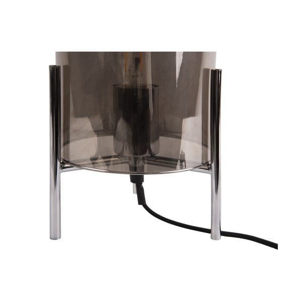 Сива стъклена настолна лампа от стъкло Bell - Leitmotiv-image-3