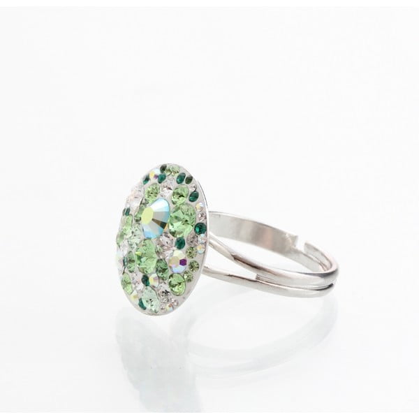 Пръстен с елементи Swarovski Green - Laura Bruni-image-1