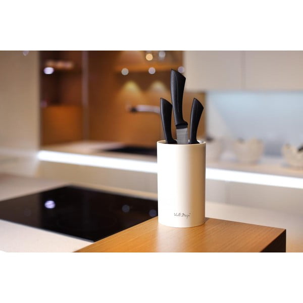 Универсален бял блок за ножове - Vialli Design-image-1