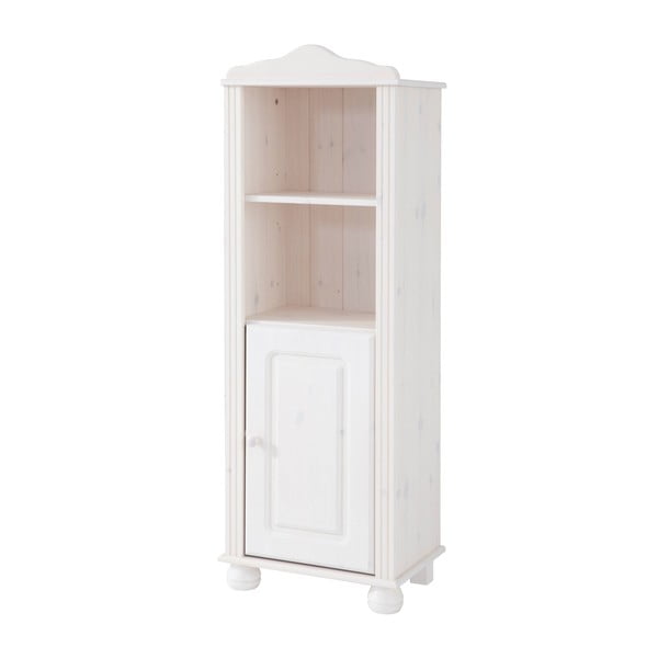 Дървен шкаф за книги от бял бор 45x130 cm Mette - Støraa