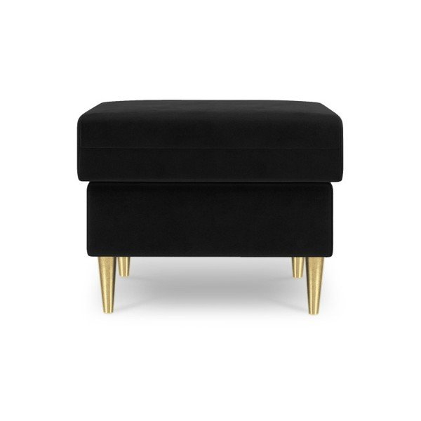 Черен пуф Muguet, 60 x 45 cm - Mazzini Sofas-image-2